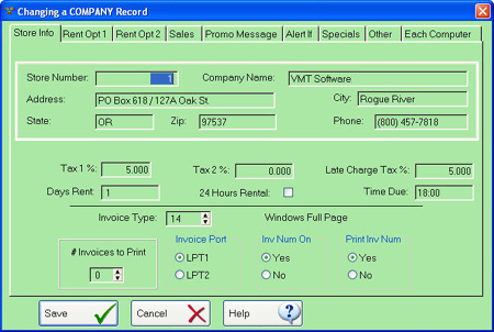 Video Rental Software Setup